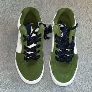 Vans Olive and White Sneakers